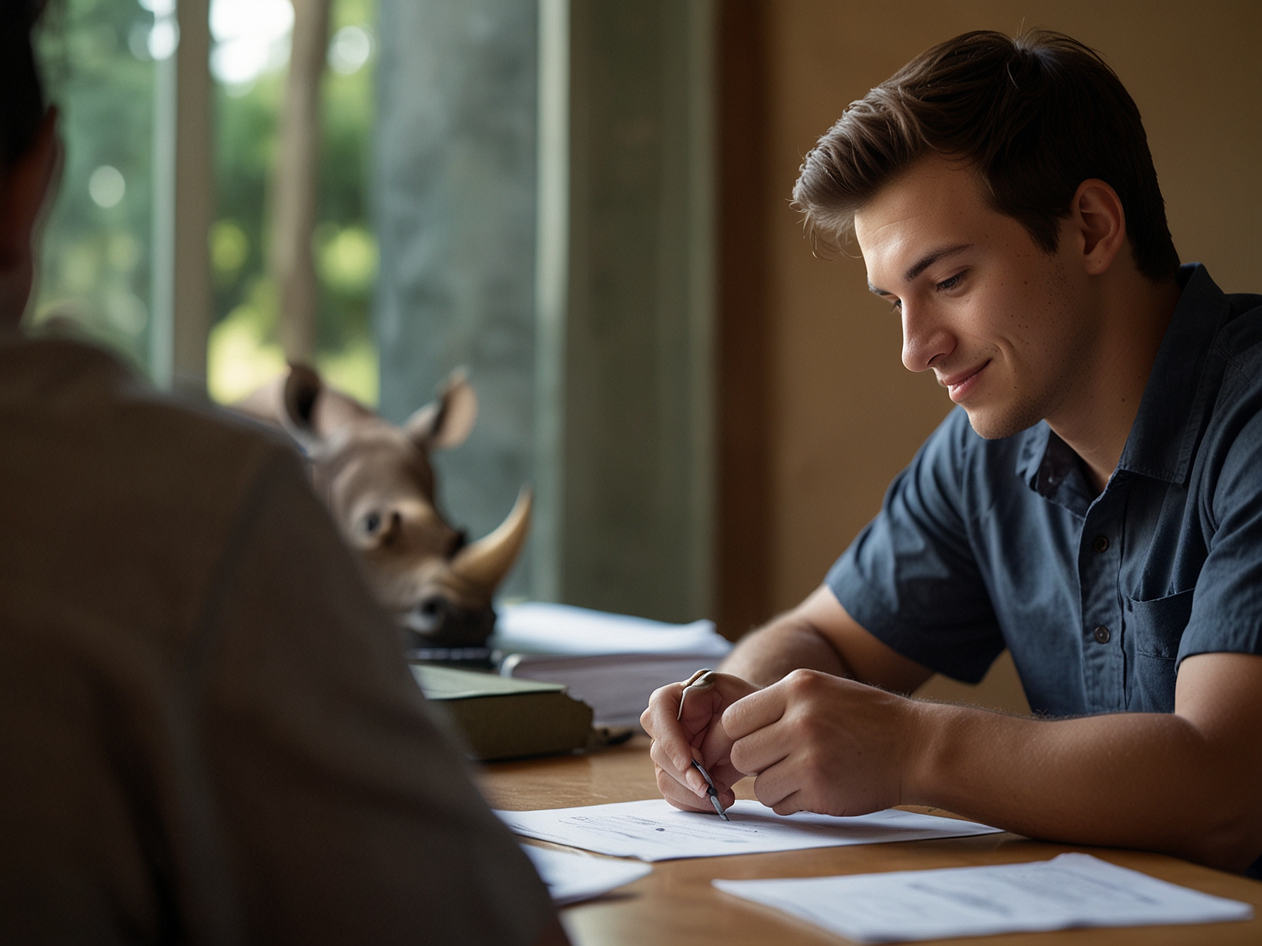 Formulario de registro Rhino con icono rinoceronte